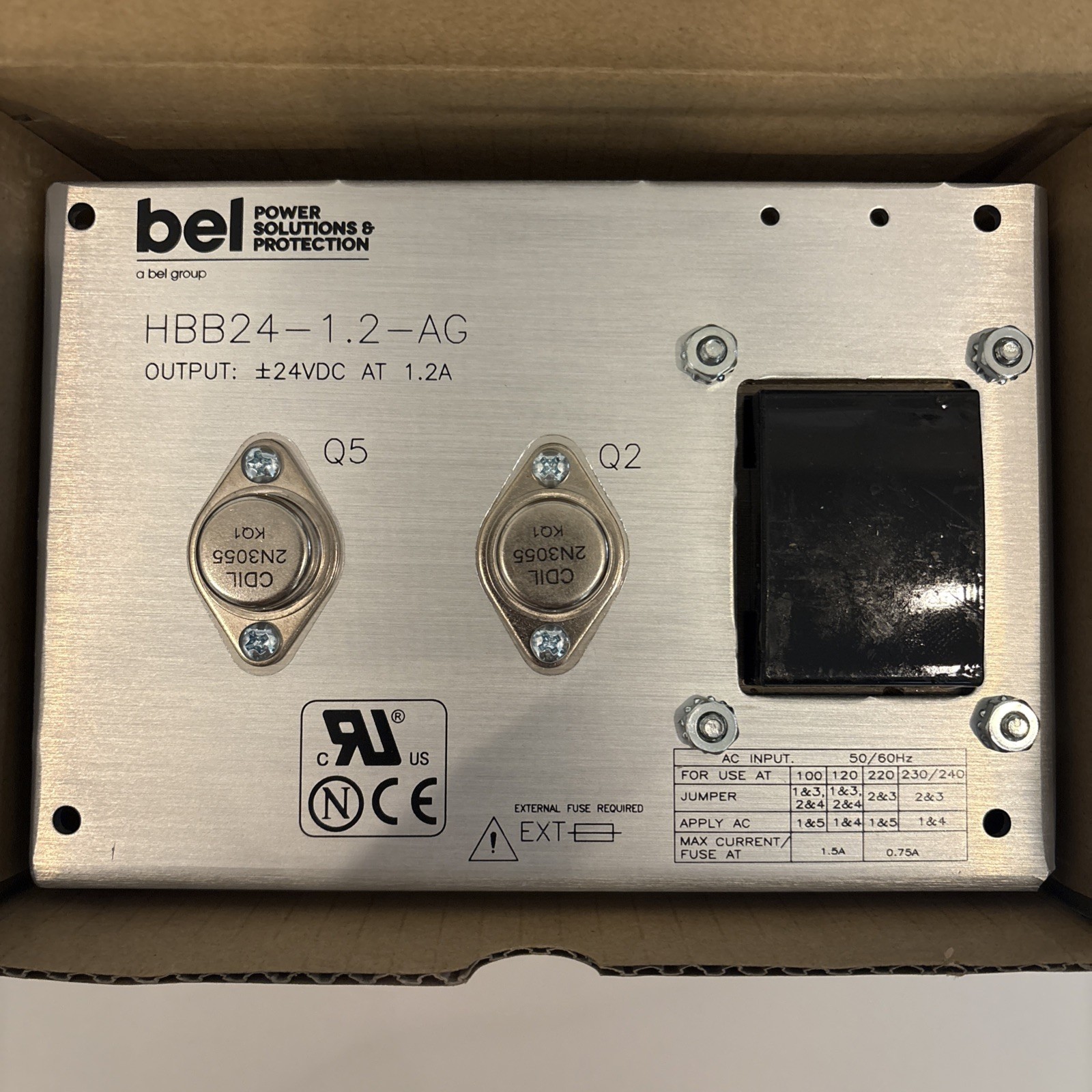 BEL Power HBB24-1.2-AG NEW Linear Power Supply - Neve, WSW, etc. bi-polar 24V BEL Power HBB24-1.2-AG NEW Linear Power Supply - Neve, WSW, etc. bi-polar 24V
