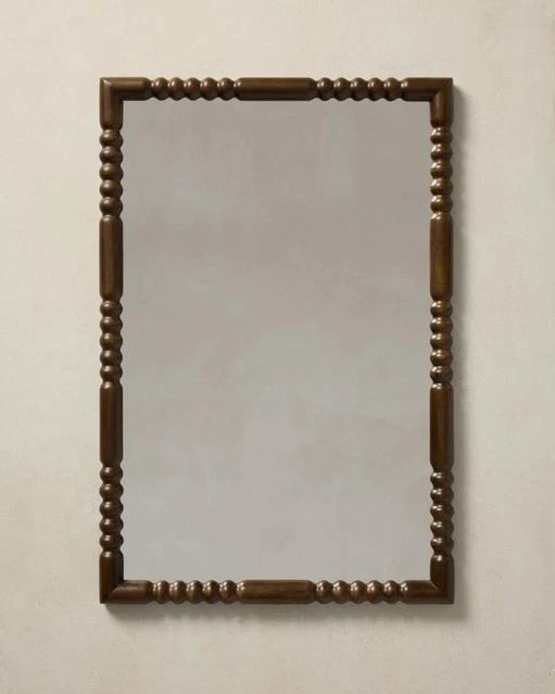 Joon Loloi Calia Wall Mirror Espresso Mango Wood 24\