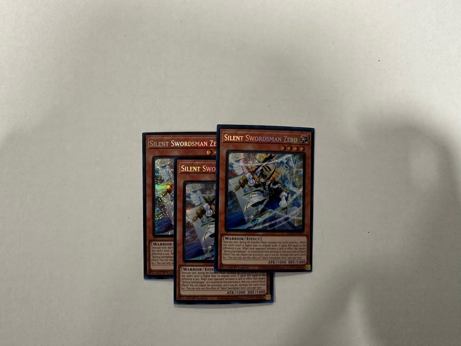 3x Silent Swordsman Zero MP25-EN059 Secret Rare 1st Edition YuGiOh Playset NM