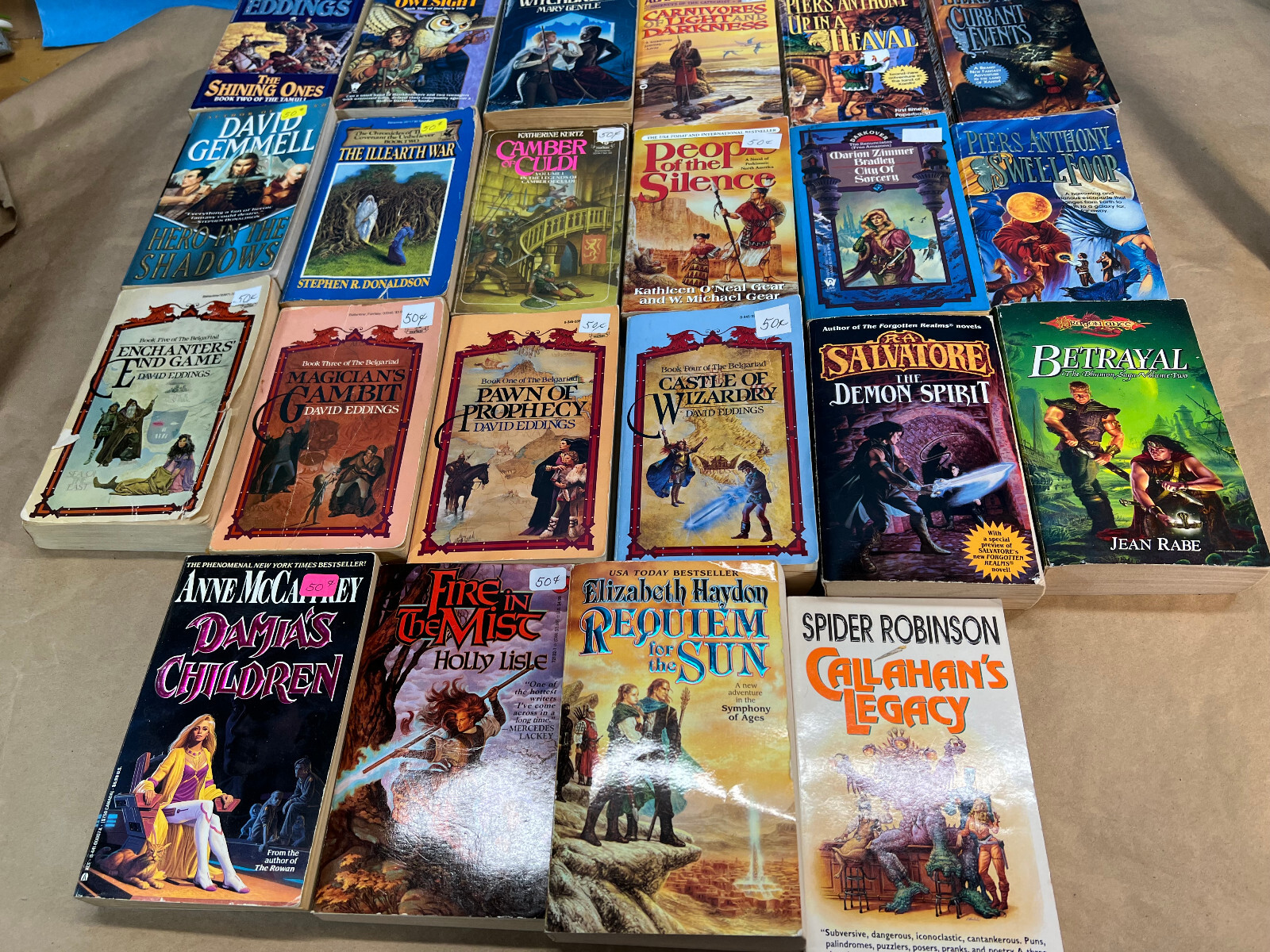 Lot 22 Vtg FICTION FANTASY Paperback Books David Eddings Piers Anthony Lot 22 Vtg FICTION FANTASY Paperback Books David Eddings Piers Anthony