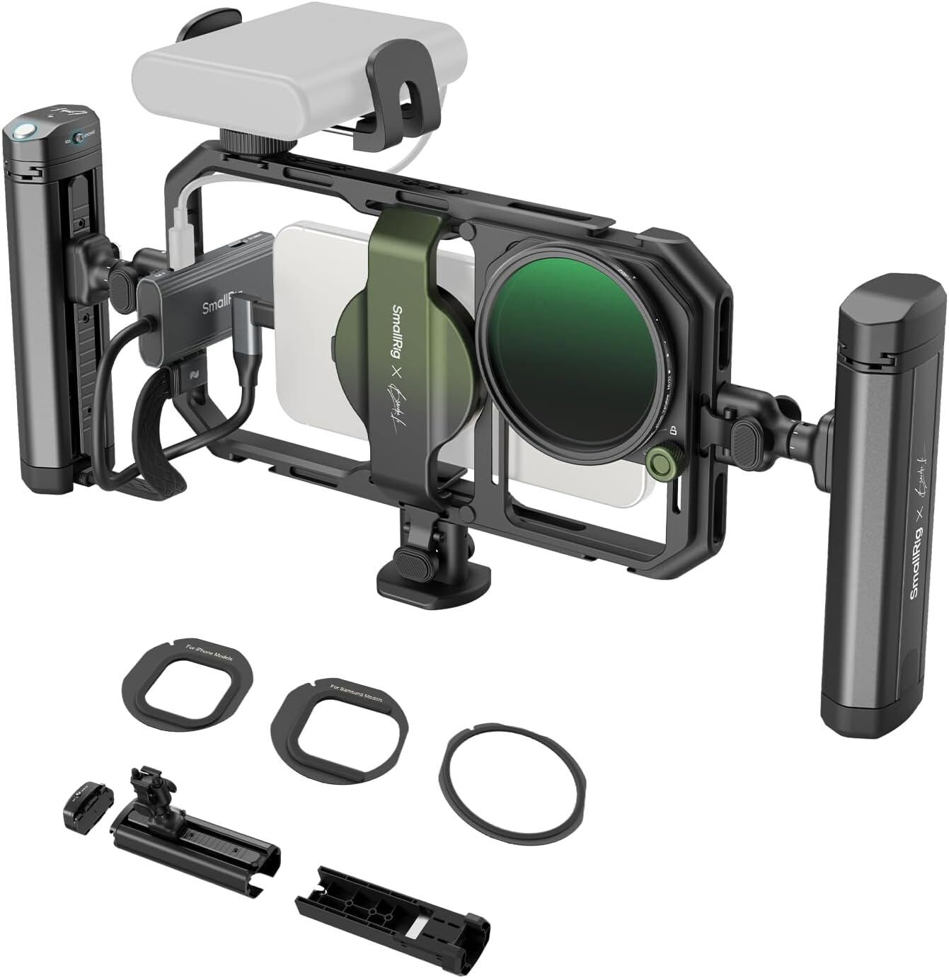 SmallRig All-In-One Mobile Video Kit,Phone Cage w/ Side Handle & Magnetic Filter