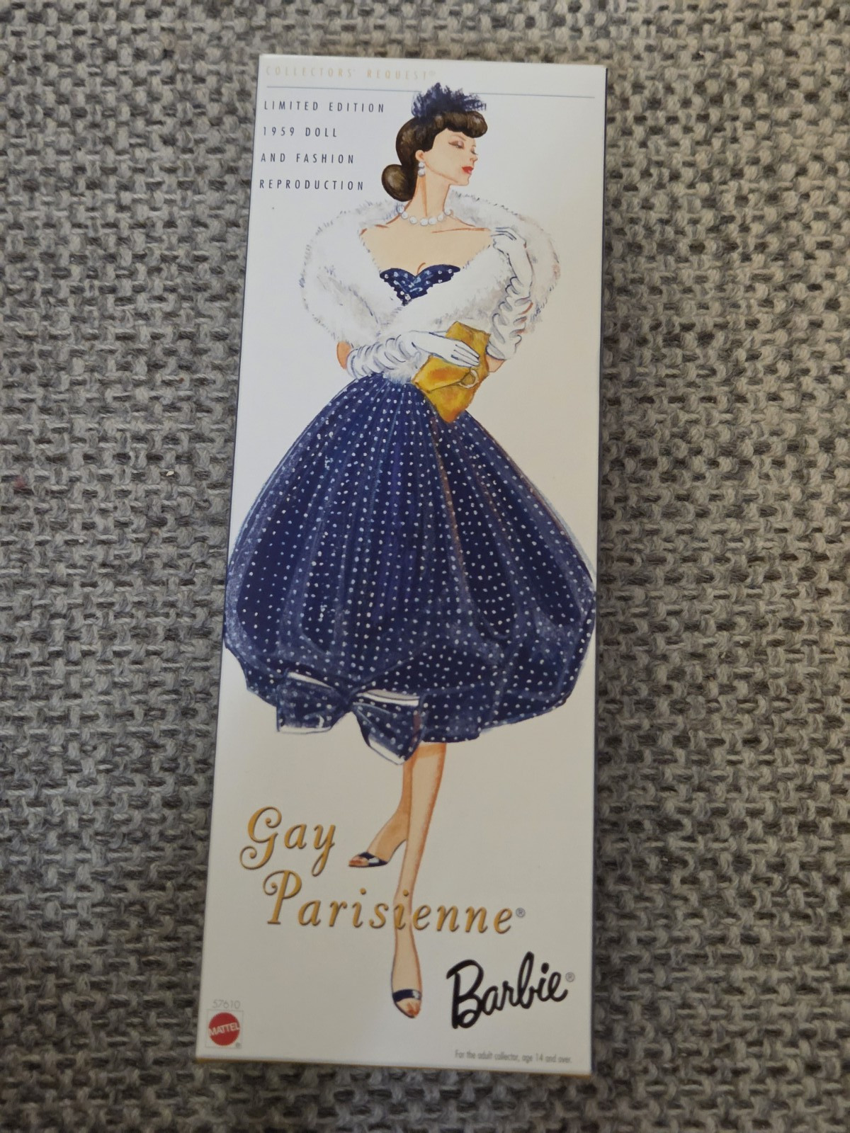 Barbie Gay Parisienne #57610 Collectors Request 2002 Repro/BOX + NUDE DOLL ONLY