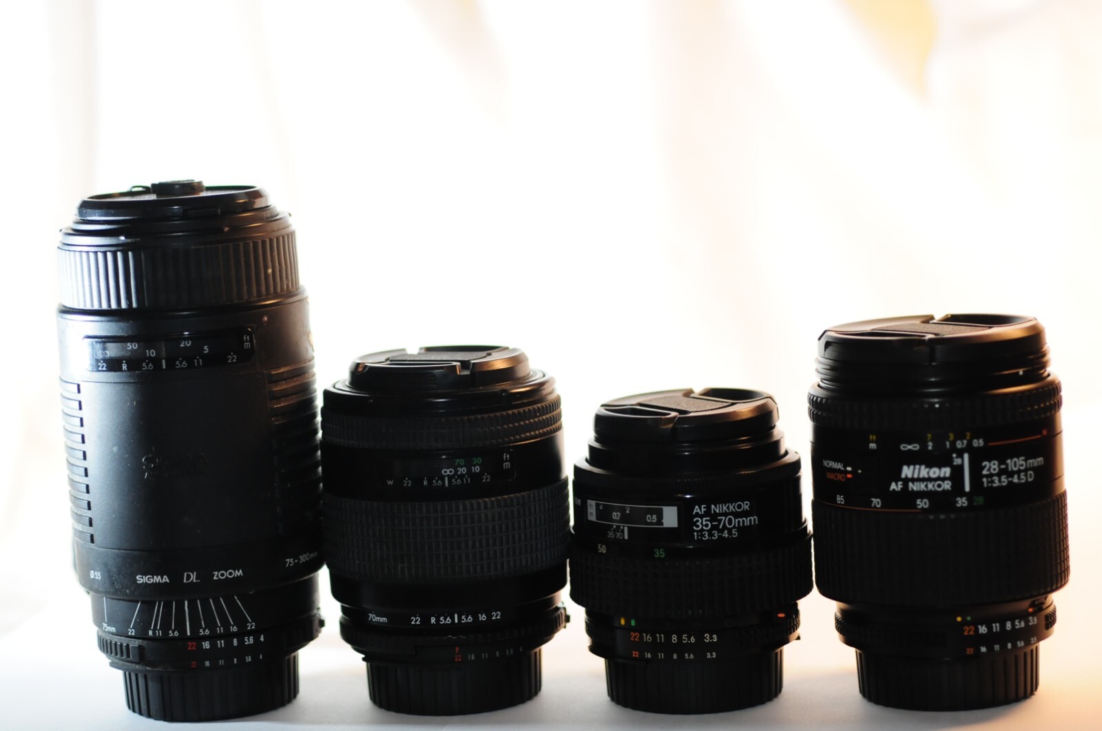4 Nikon AF mt lenses NOT WORKING NO RETURN 28-105mm D 35-70 Sigma 75-300 70-210