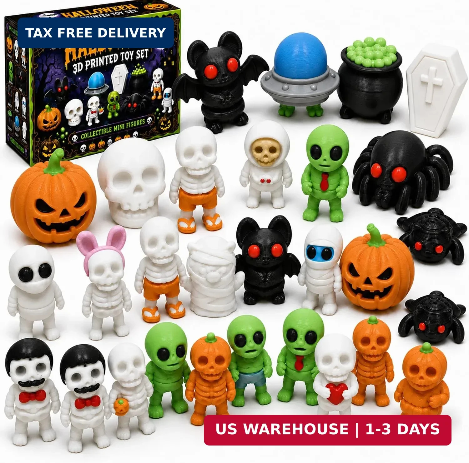 30 PCS Halloween Party Favors Gifts 3D Fidget Toys Goodie Bag Stuffers