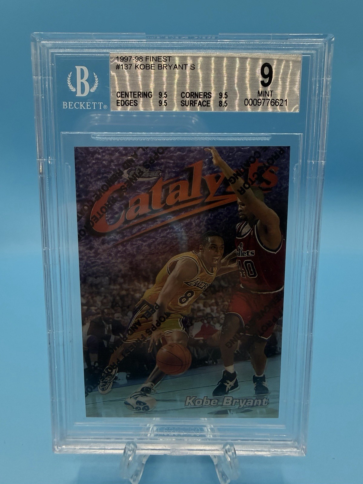 Kobe Bryant Topps 1997-98 Finest Los Angeles Lakers #137 Catalyst BGS 9 Kobe Bryant Topps 1997-98 Finest Los Angeles Lakers #137 Catalyst BGS 9