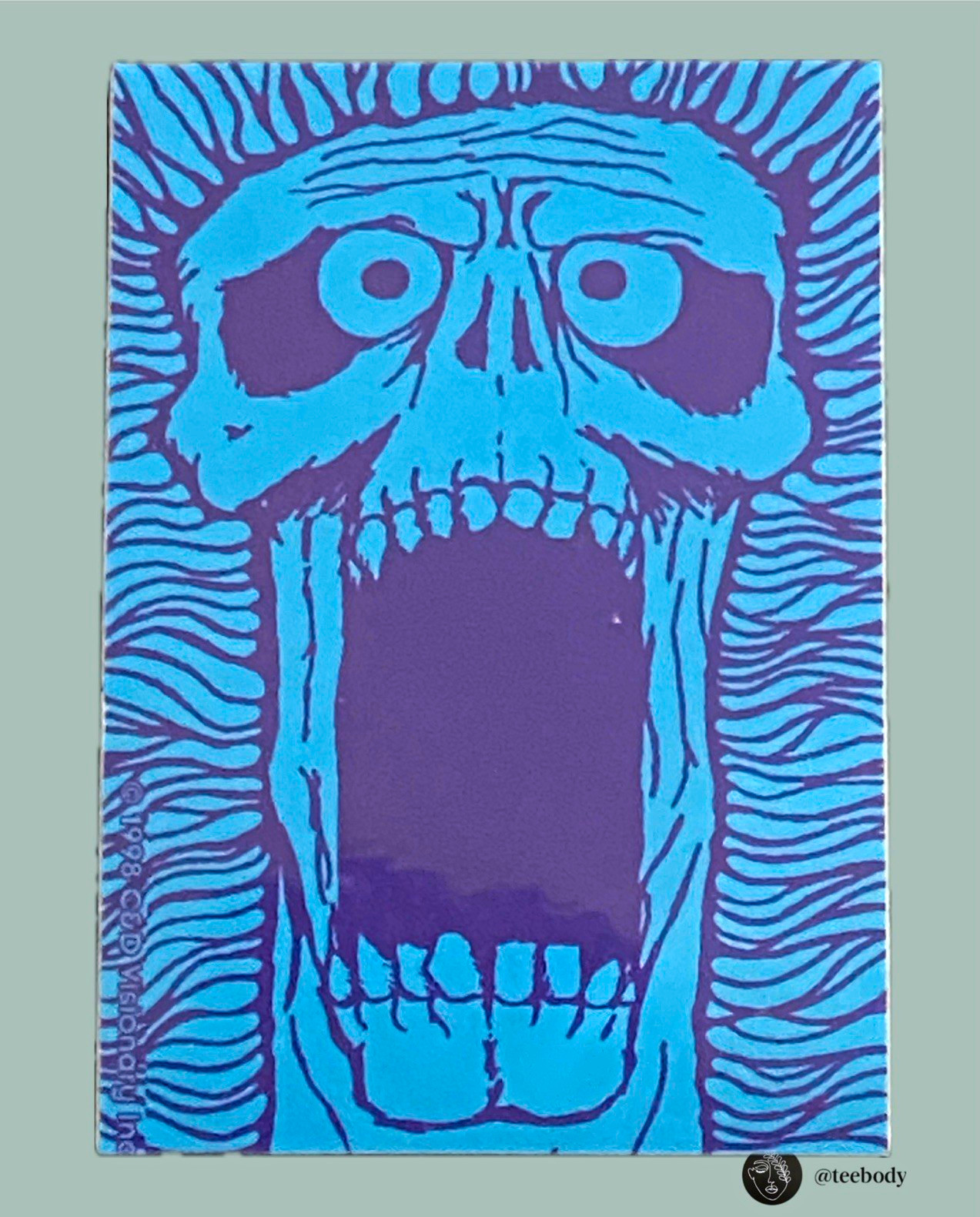 NOS Vtg 1998 C&D Visionary Screaming Skull Sticker 90s Skate Surf Punk Horror NOS Vtg 1998 C&D Visionary Screaming Skull Sticker 90s Skate Surf Punk Horror