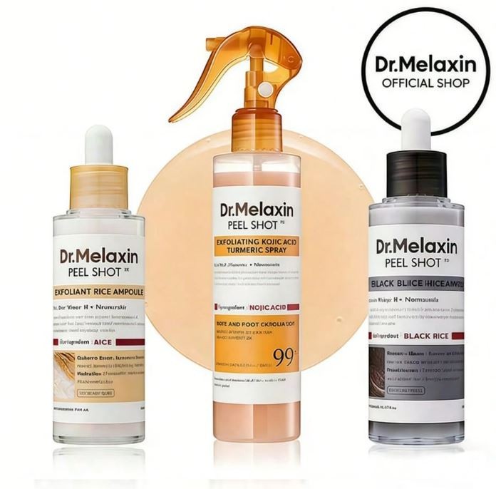 Dr. Melaxin Peel Shot 3-Piece Exfoliant Set Rice & Black Rice Skincare 