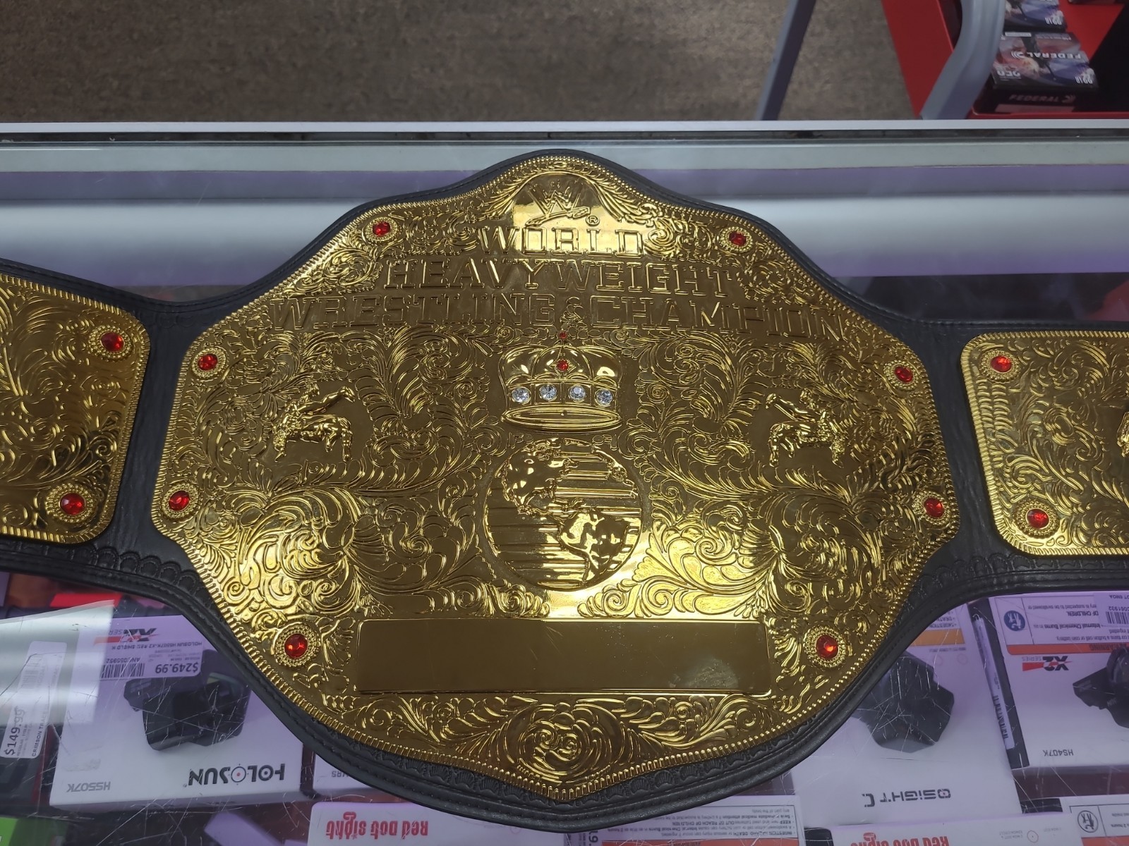 WWE Big Gold world heavyweight championship belt replica. 