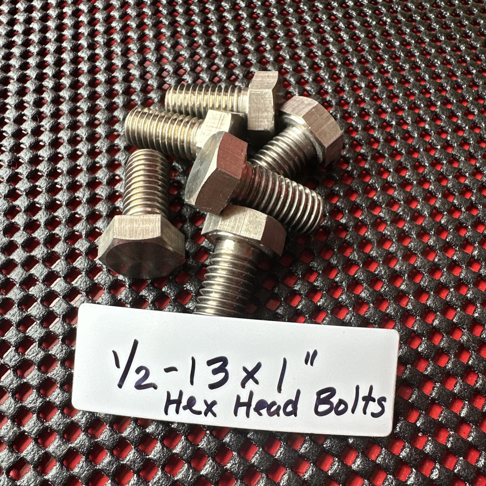 1/2-13 x 1” Hex Head Bolts Grade 2 Titanium (pack of 6) 1/2-13 x 1” Hex Head Bolts Grade 2 Titanium (pack of 6)