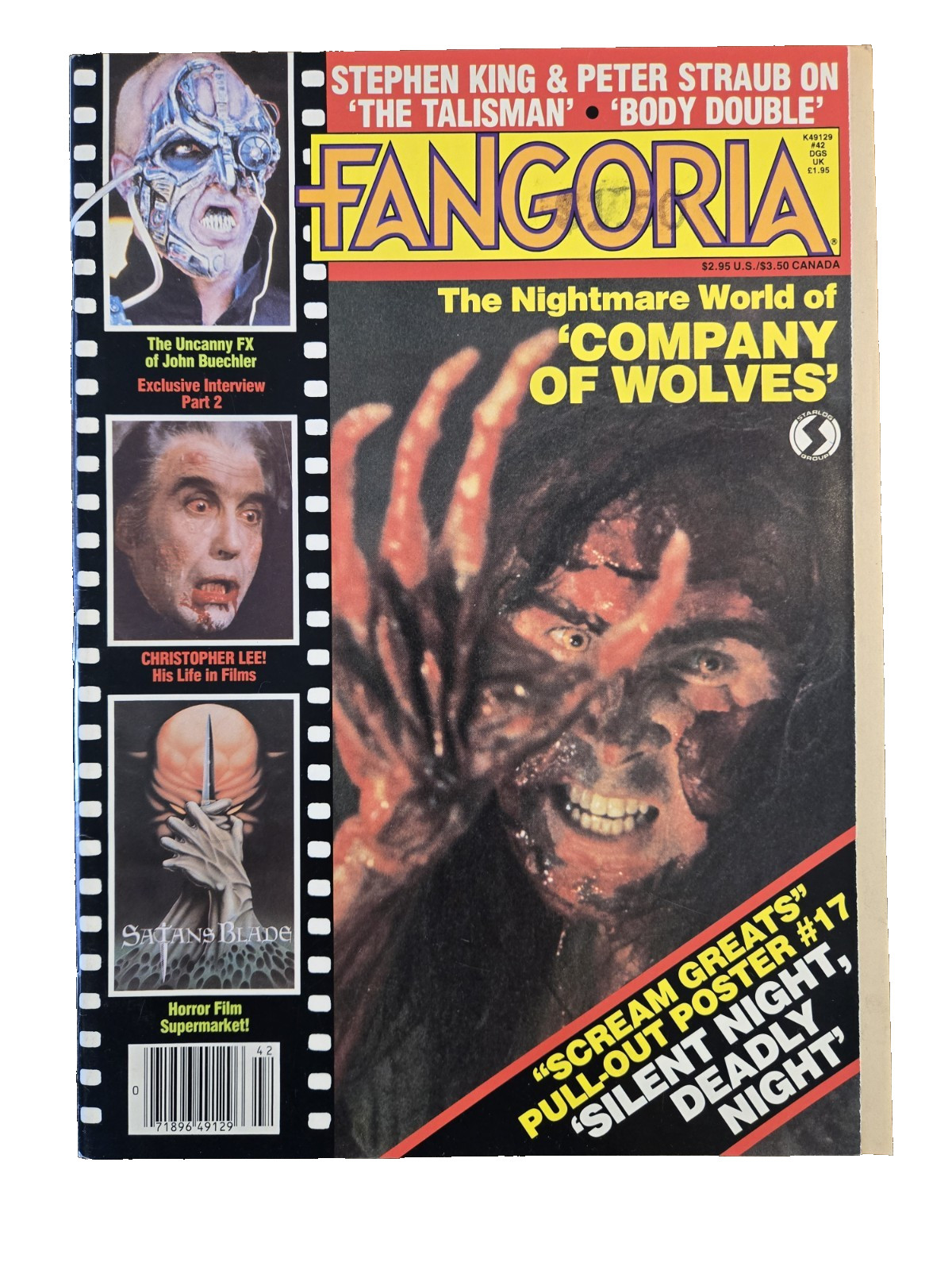 Fangoria Issue #42 February 1985 Company of Wolves / Christopher Lee