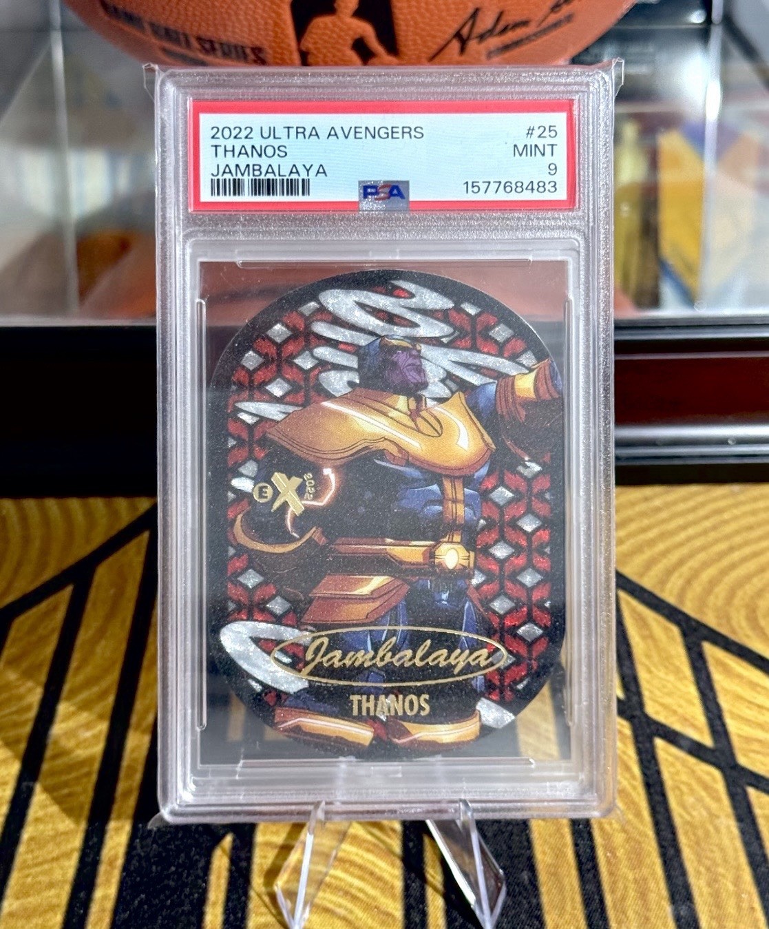 THANOS • 2022 FLEER ULTRA MARVEL | JAMBALAYA SSP 25 Of 30 | PSA 9 | CL VALUE THANOS • 2022 FLEER ULTRA MARVEL | JAMBALAYA SSP 25 Of 30 | PSA 9 | CL VALUE