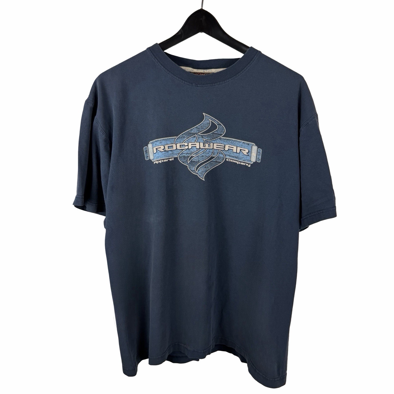 Vintage Y2K Rocawear Streetwear Center Logo Blue Graphic Shirt Size M Vintage Y2K Rocawear Streetwear Center Logo Blue Graphic Shirt Size M