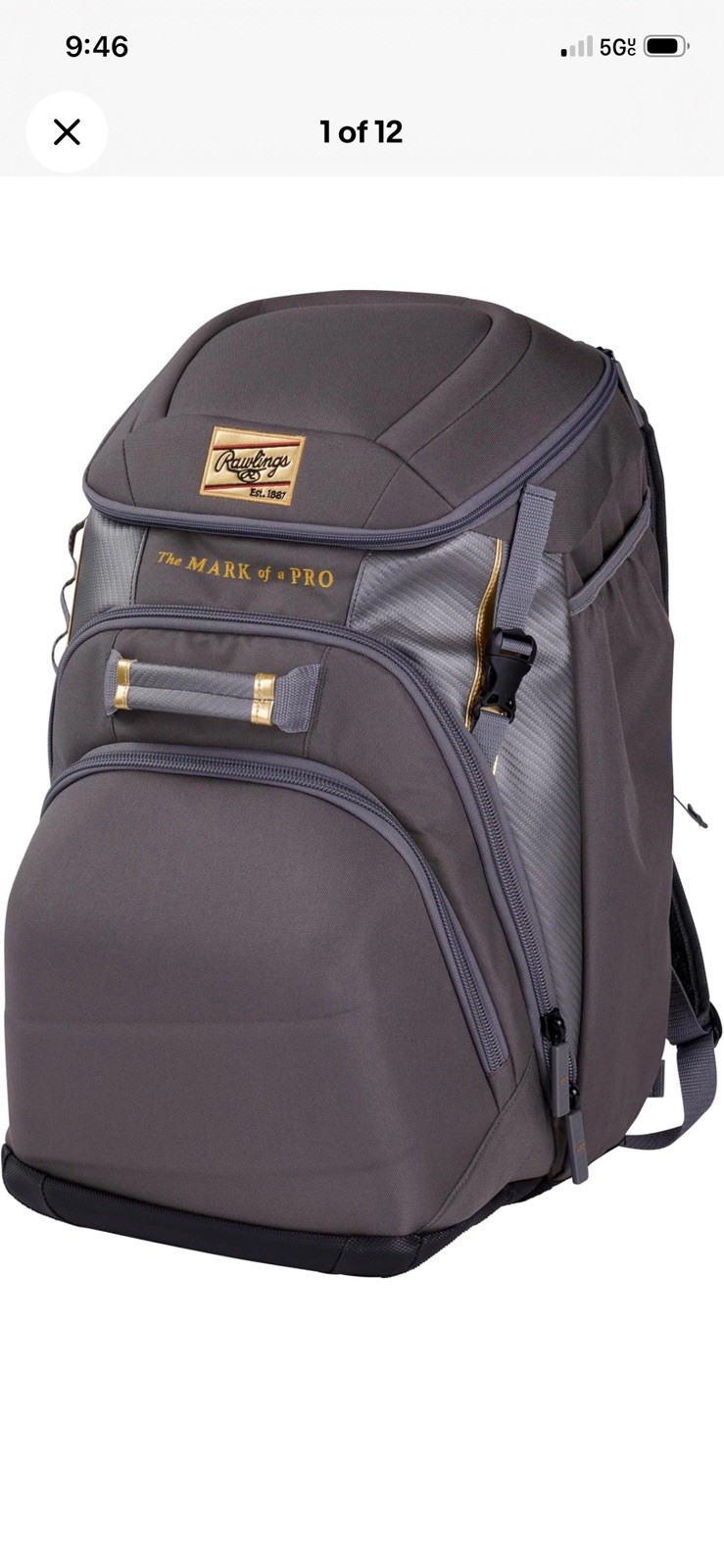 Rawlings | Gold Collection Bag | Baseball/Softball Excellent Condition