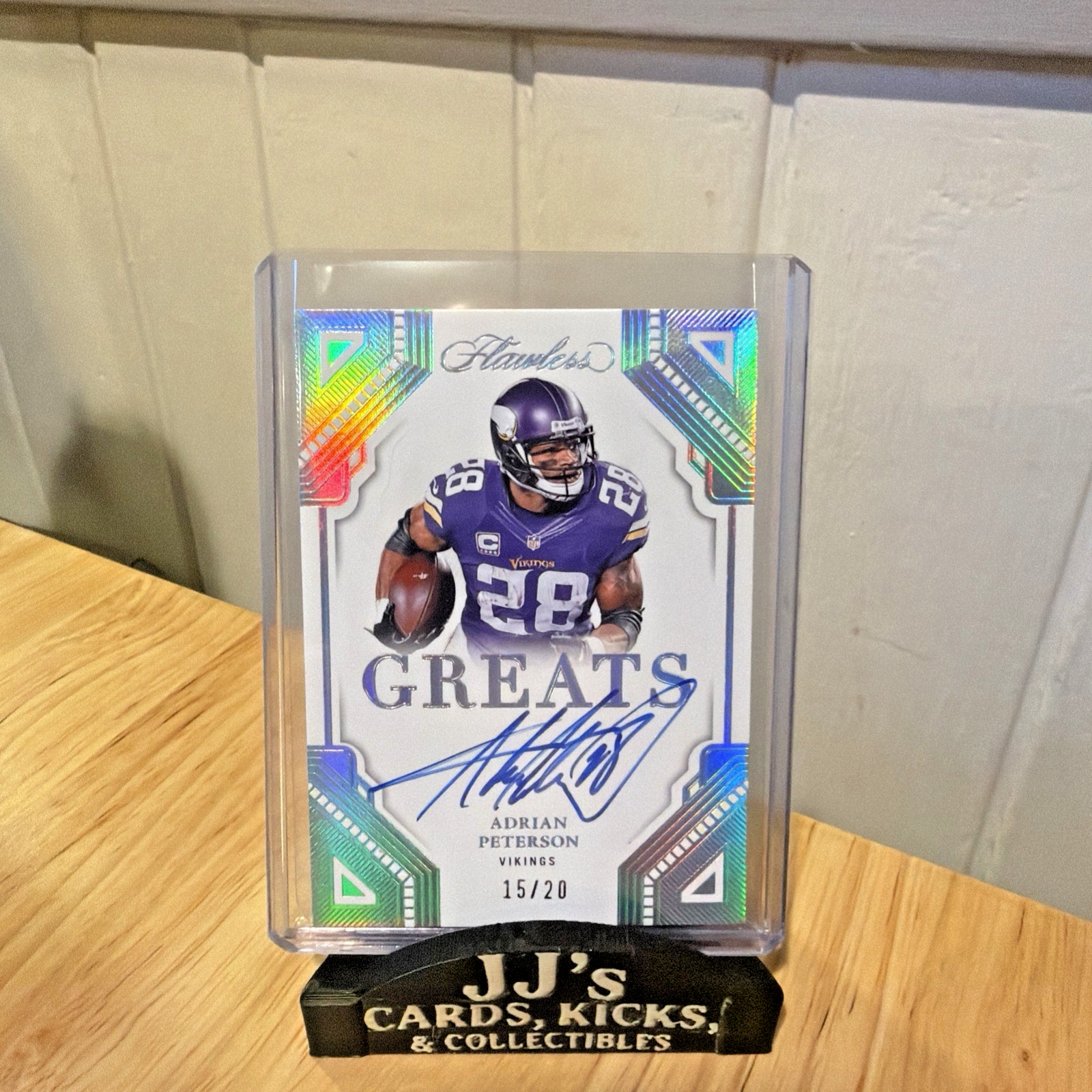 Adrian Peterson 2023 Panini Flawless, Greats Silver Auto /20, #G-APE