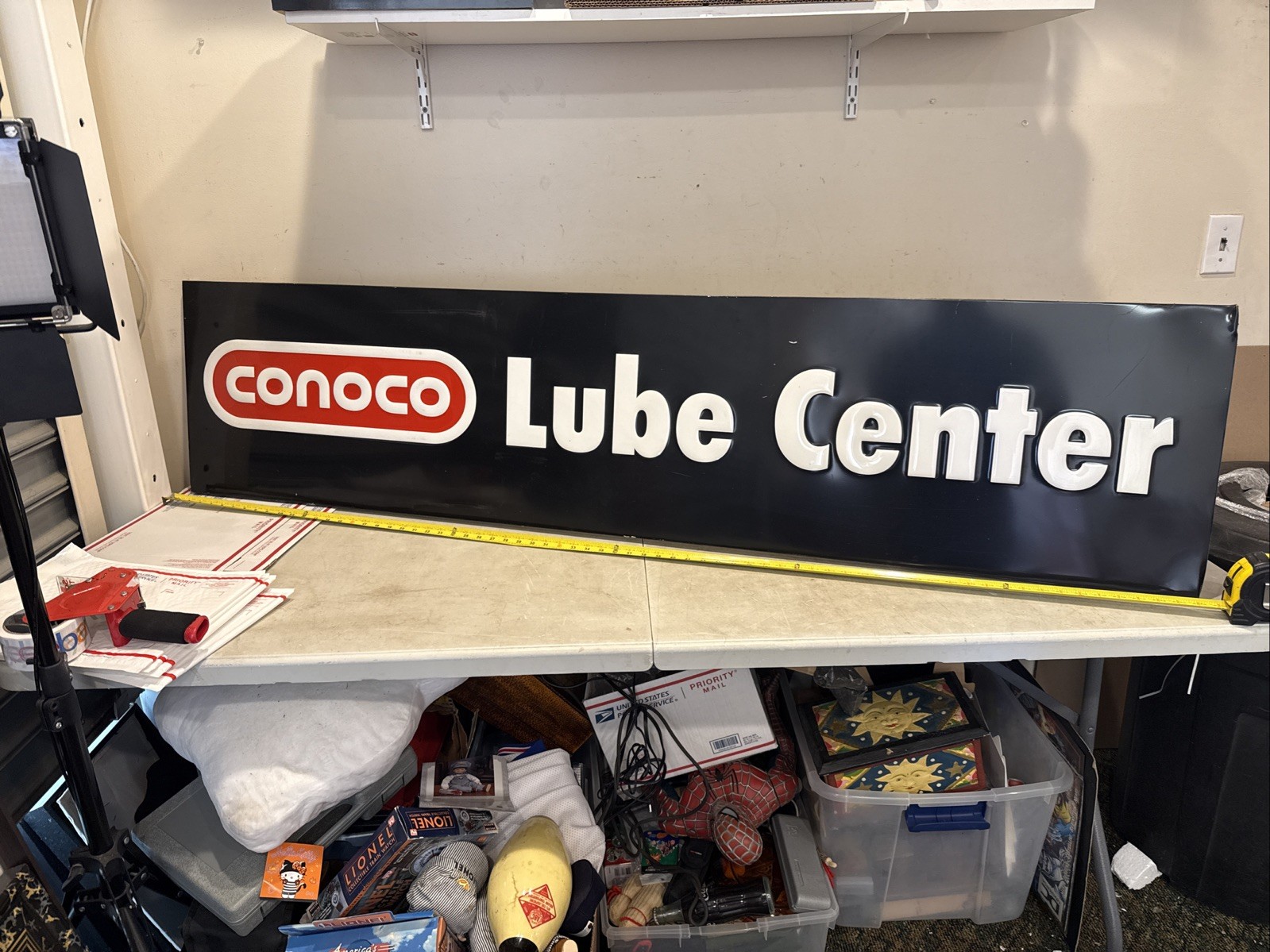 6ft Conoco Lube Center Sign- Gas Oil Authentic Shop Sign Man Cave 6ft Conoco Lube Center Sign- Gas Oil Authentic Shop Sign Man Cave