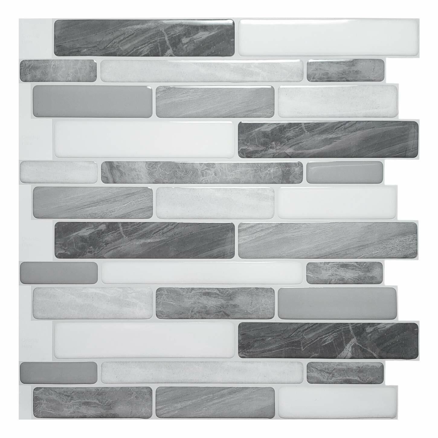 Art3d 10-Sheet Premium Self-Adhesive Kitchen Backsplash Tiles  12\