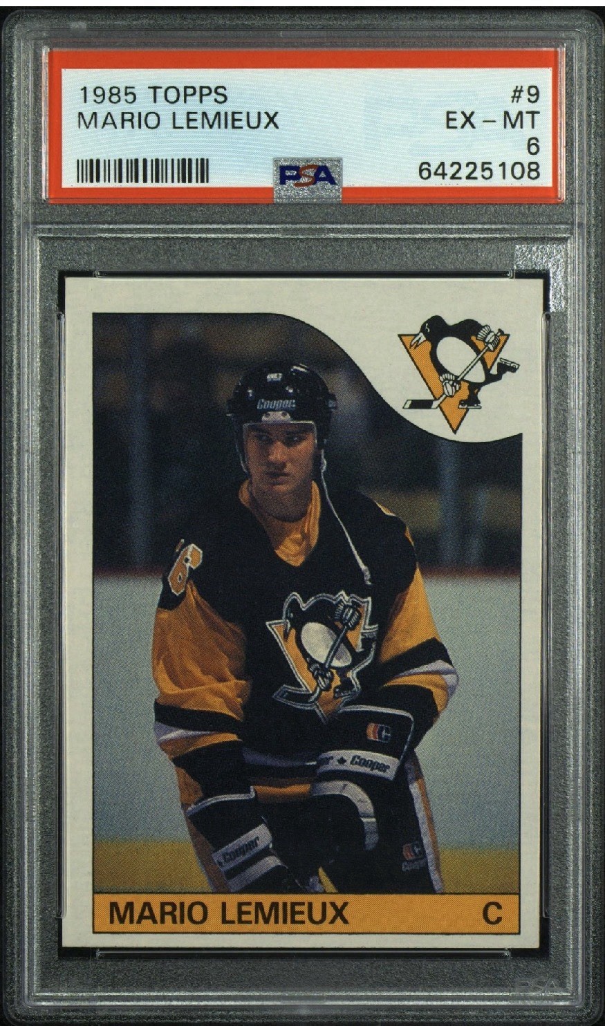 1985-86 Topps Mario Lemieux #9 (RC) 1985-86 Topps Mario Lemieux #9 (RC)