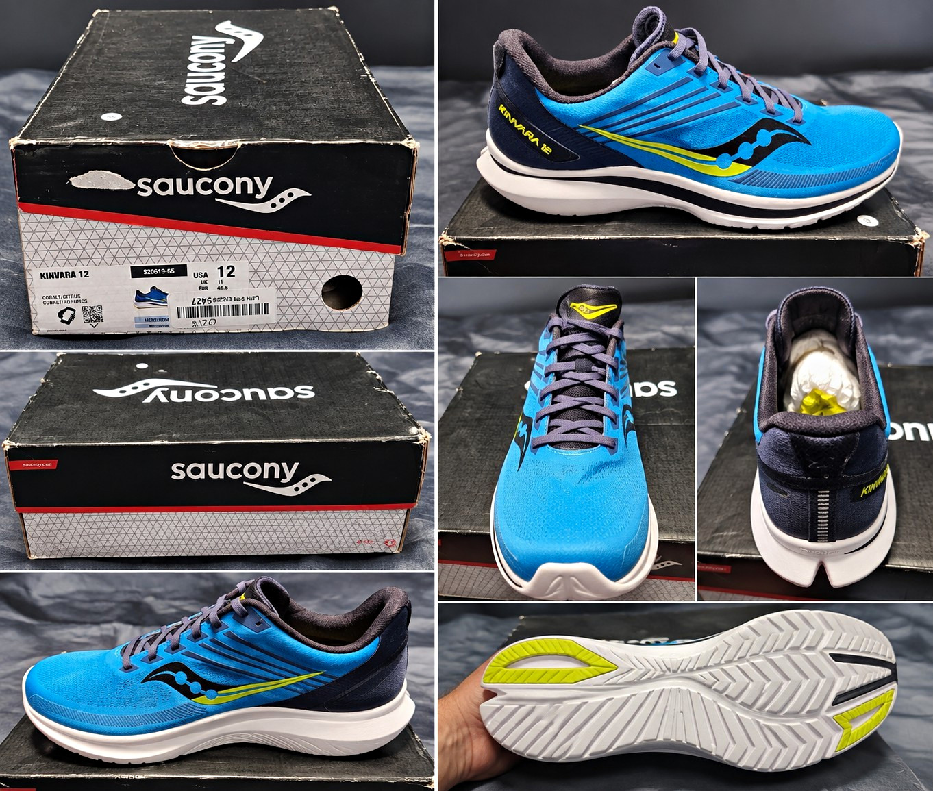 Saucony Kinvara 12 Cobalt Blue S20619-55 Men’s Low Top Running Sneakers