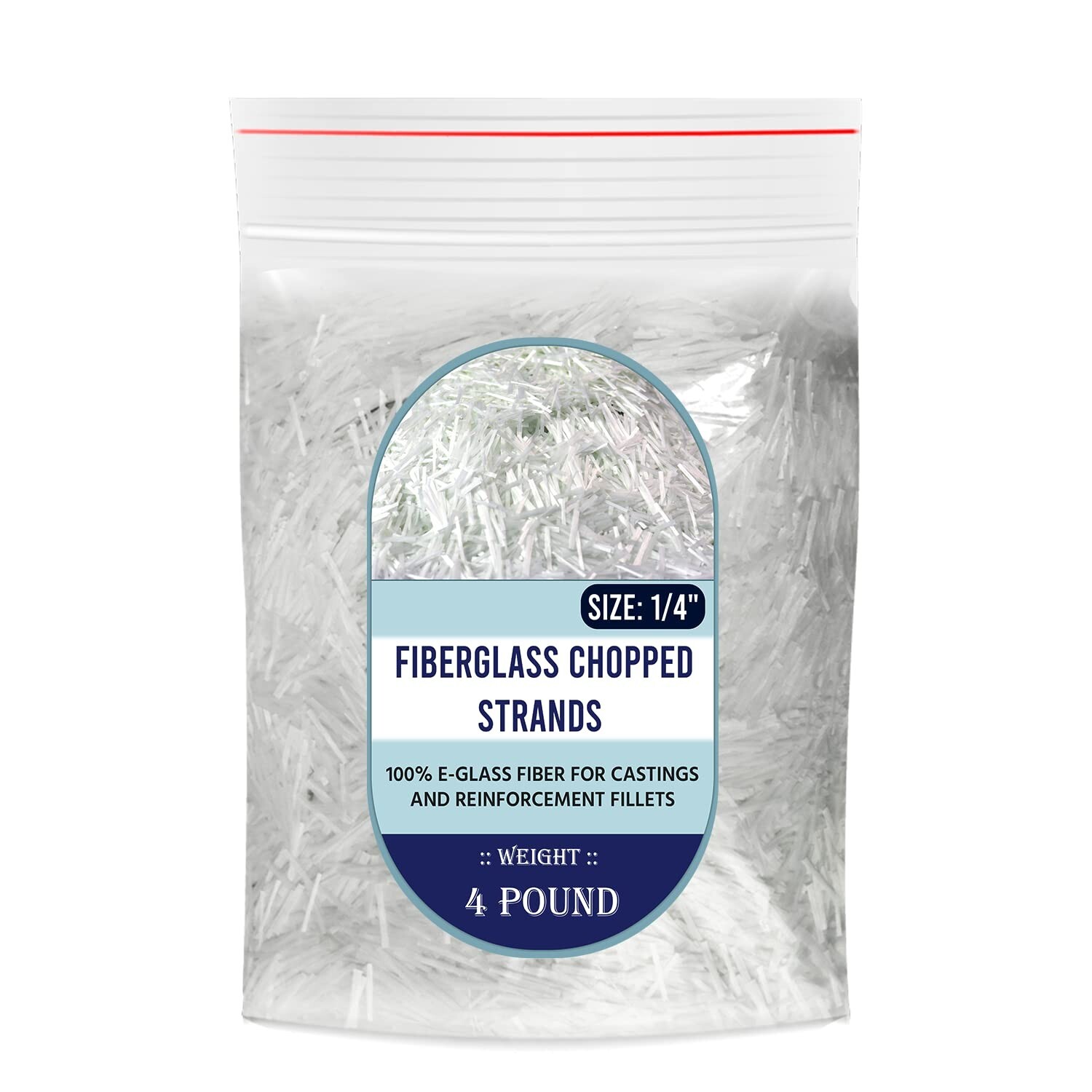 Fiberglass Chopped Strands ,  (4 - LBS ), Fiber Additive Mortar