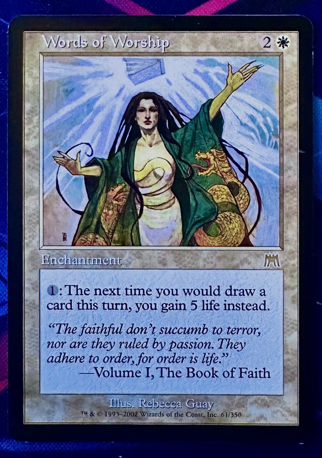 MTG - Magic The Gathering - 1x Words of Worship x1 - Onslaught - English - VLP