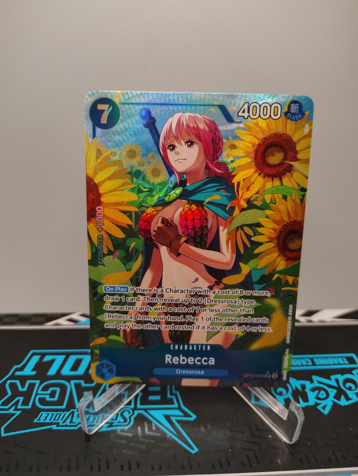 One Piece TCG Royal Blood OP-10 Rebecca SR Alt Art Parallel OP10-058 NM / Mint One Piece TCG Royal Blood OP-10 Rebecca SR Alt Art Parallel OP10-058 NM / Mint