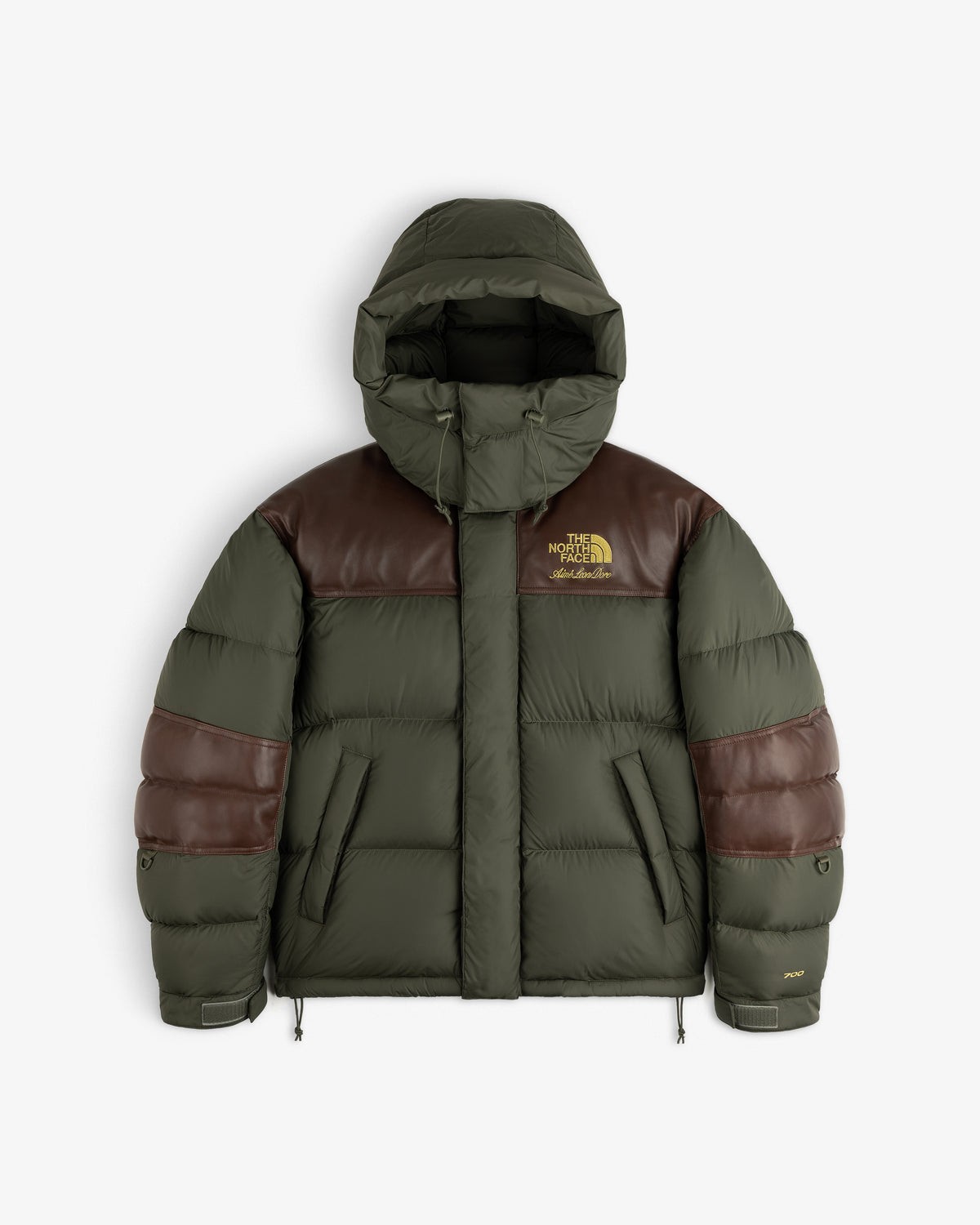 Aime Leon Dore x The North Face Baltoro Down Jacket New Taupe Green Size S New