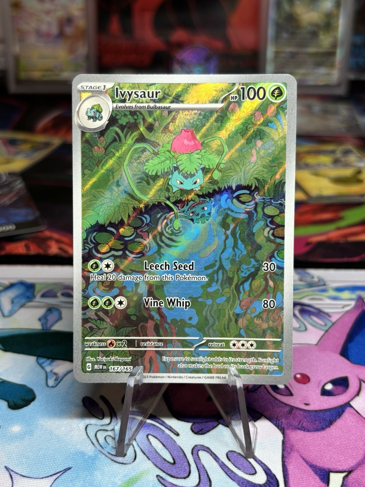 Pokémon TCG Ivysaur 167/165 SV 151 IR Full Art Holo