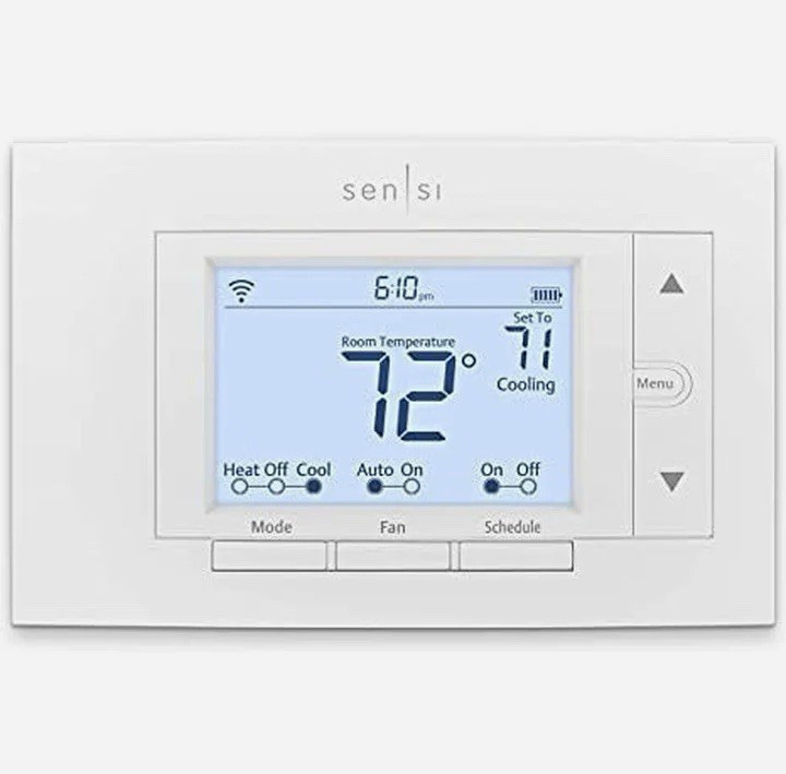 Sensi ST55 Wi‑Fi Programmable Smart Thermostat w/ App Control, White