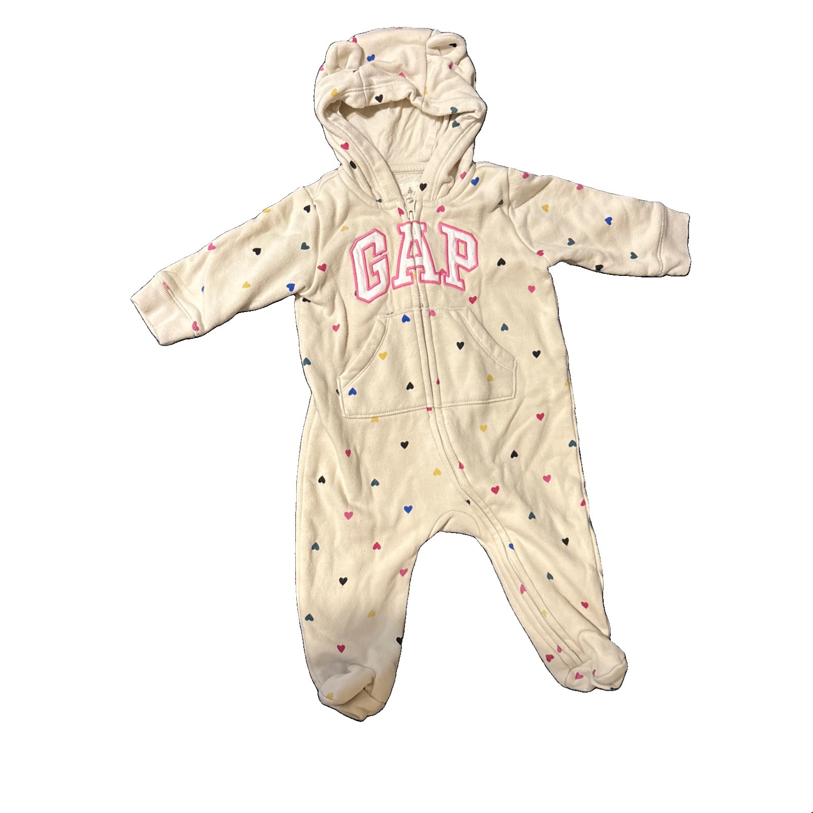 Baby Gap One Piece Hoodie Outfit Size 3-6m Baby Gap One Piece Hoodie Outfit Size 3-6m