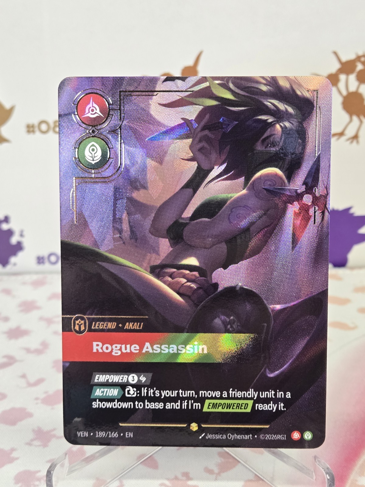 Akali Rogue Assassin Overnumbered 189/166 Riftbound TCG Vendetta
