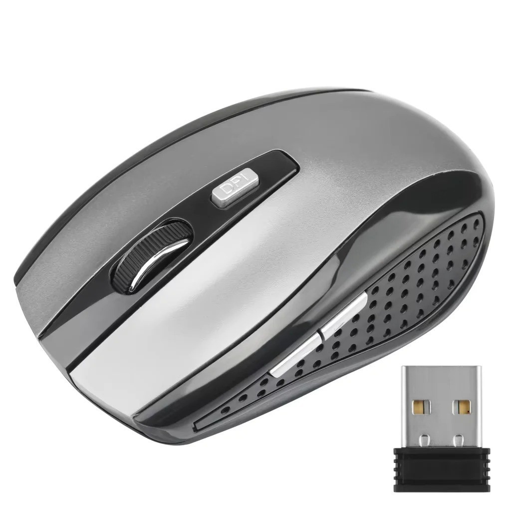 2pcs Wireless Optical Mouse 2.4GHz USB Receiver Adjustable DPI Computer Mouse 