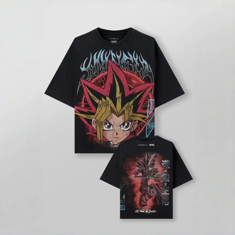 Yu-Gi-Oh Men Oversized T-Shirt Casual Sport Fitness Cotton Short-Sleeved T shirt Yu-Gi-Oh Men Oversized T-Shirt Casual Sport Fitness Cotton Short-Sleeved T shirt