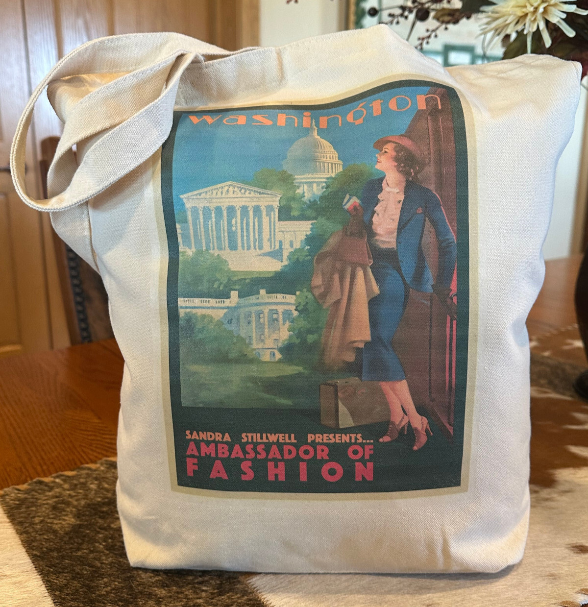 Sandra Stillwell Presents Ambassador of Fashion Washington Doll Fashion Tote Bag Sandra Stillwell Presents Ambassador of Fashion Washington Doll Fashion Tote Bag