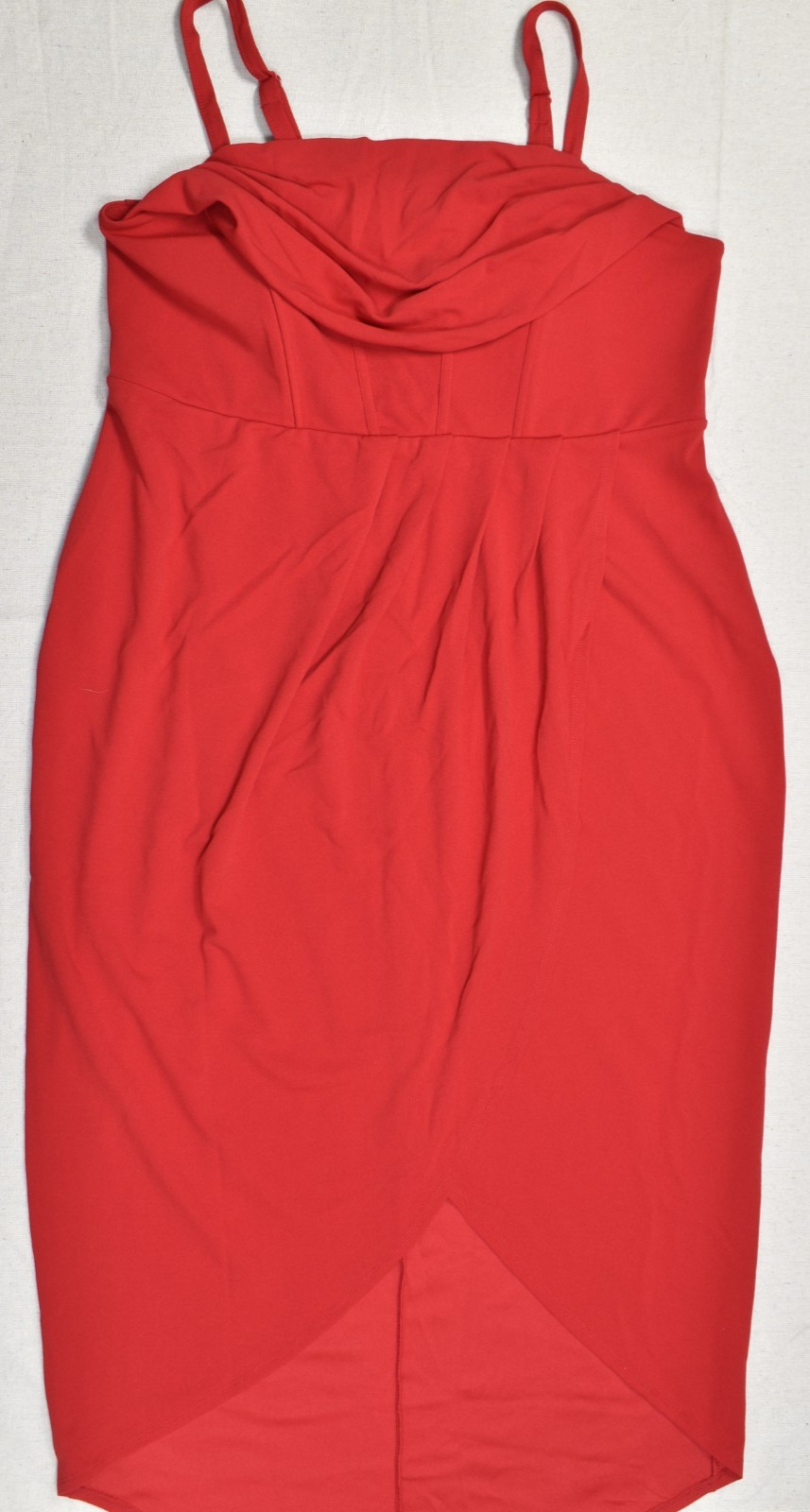 Torrid Size 18 Midi Crepe Bustier Tulip Dress Jester Red NWT