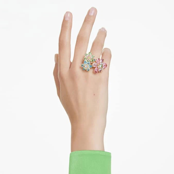 Swarovski Idyllia Ring Mixed cutting set with gemstones flowers Size: US 8 Swarovski Idyllia Ring Mixed cutting set with gemstones flowers Size: US 8