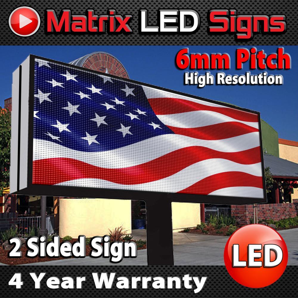 LED Sign Outdoor 2 Sided LED Programmable Message Center 2 Sided Sign P6 