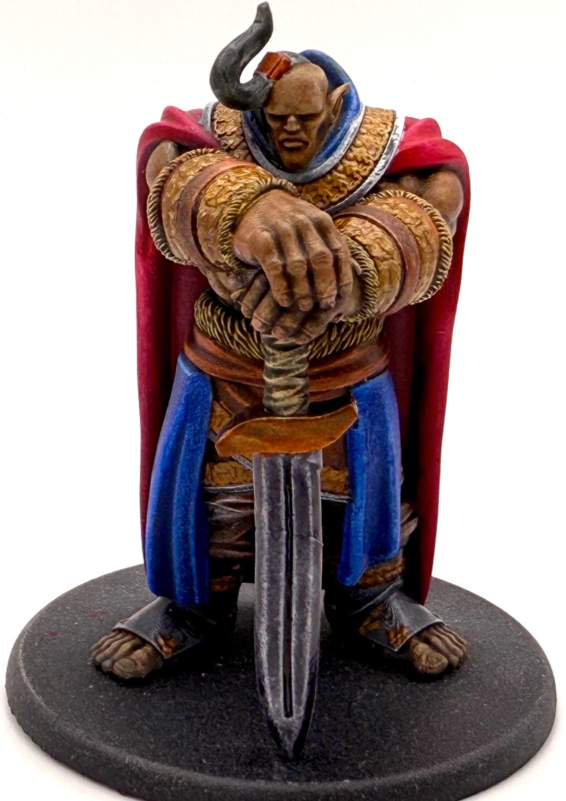 Hand Painted Ogre Ogrillon Brute Sword Miniature - large creature in 28mm scale