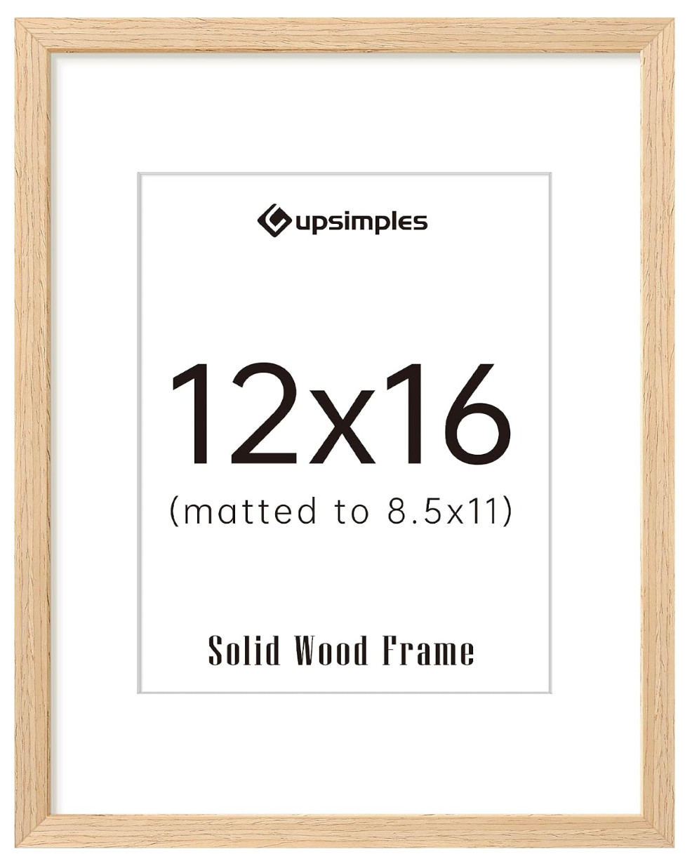 12X16 Picture Frame Solid Wooden, Nursery Decor, 1Pack Natural | 100% Solid Wood 12X16 Picture Frame Solid Wooden, Nursery Decor, 1Pack Natural | 100% Solid Wood