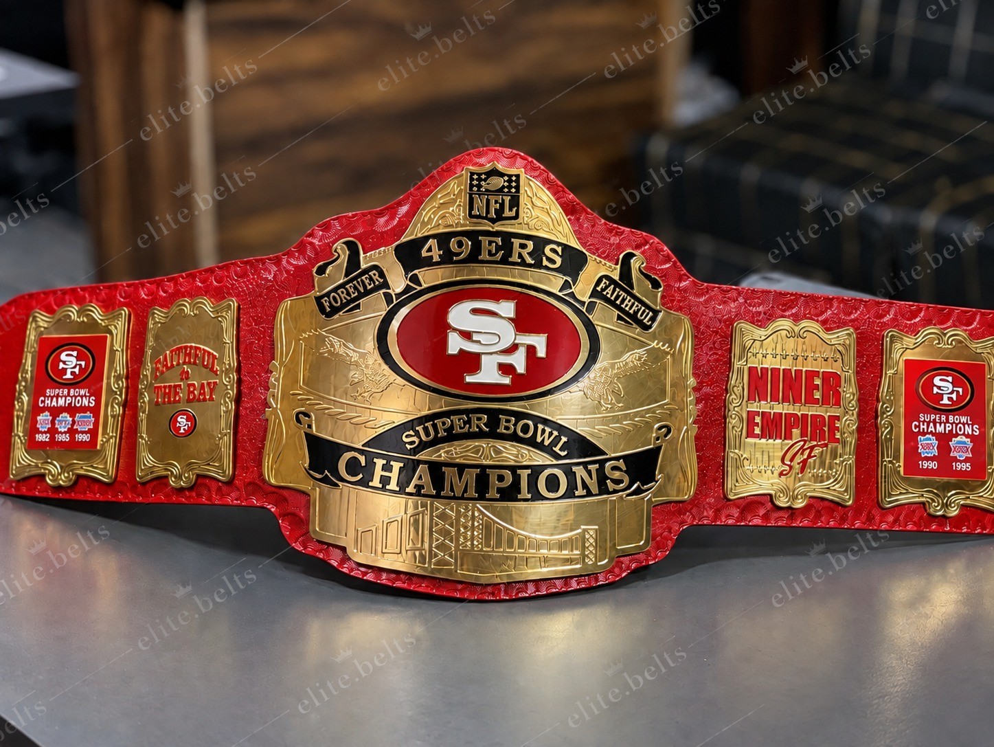 New Custom San Francisco 49ers Wrestling Adult Size Championship Belt 2MM Brass New Custom San Francisco 49ers Wrestling Adult Size Championship Belt 2MM Brass