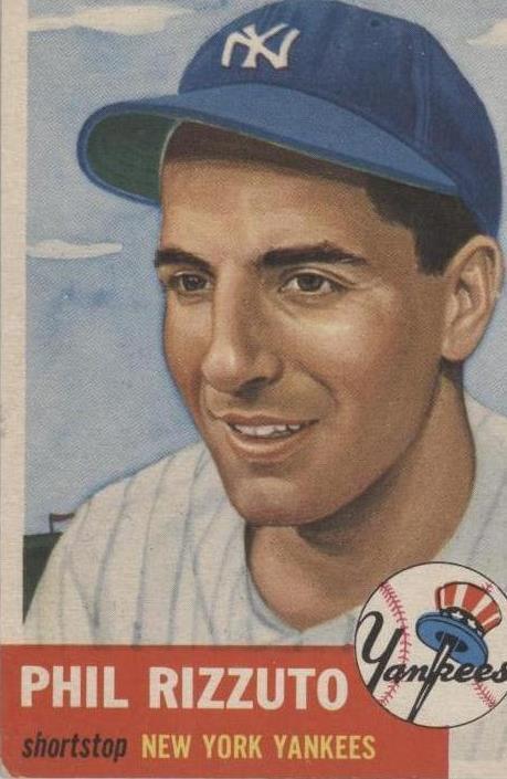 1953 Topps - Phil Rizzuto #114 Bio Information in Black 1953 Topps - Phil Rizzuto #114 Bio Information in Black