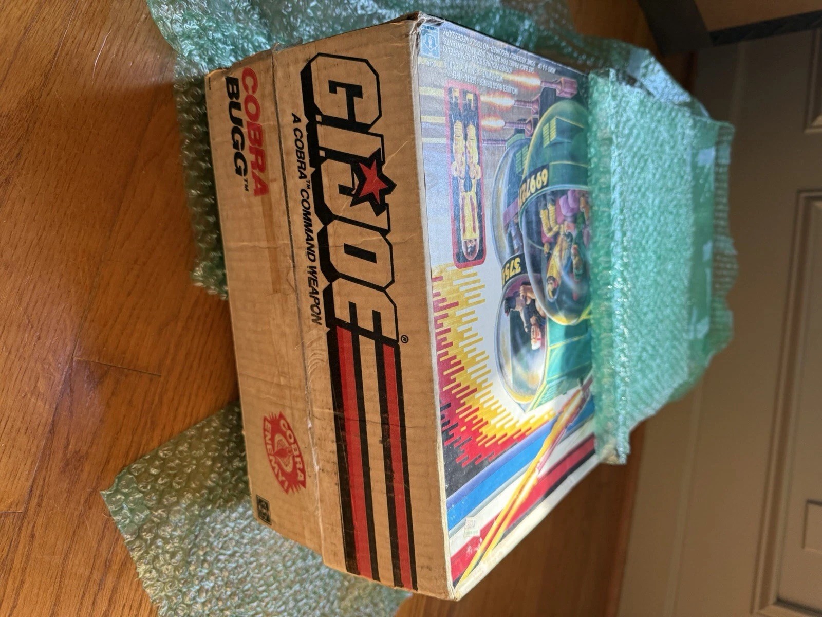 VINTAGE HASBRO 1988 GI JOE COBRA BUGG vehicle W/SECTO VIPER V1 & Original Box