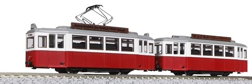Kato 14-806-3 N Scale My Tram Classic Duewag T2 Streetcars Set Red Light