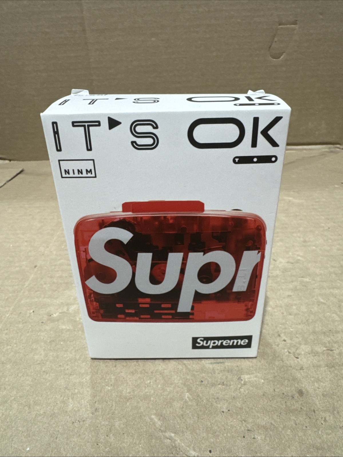 Supreme IT'S OK TOO Red Transparent Cassette Tape Player Bluetooth NINM Lab