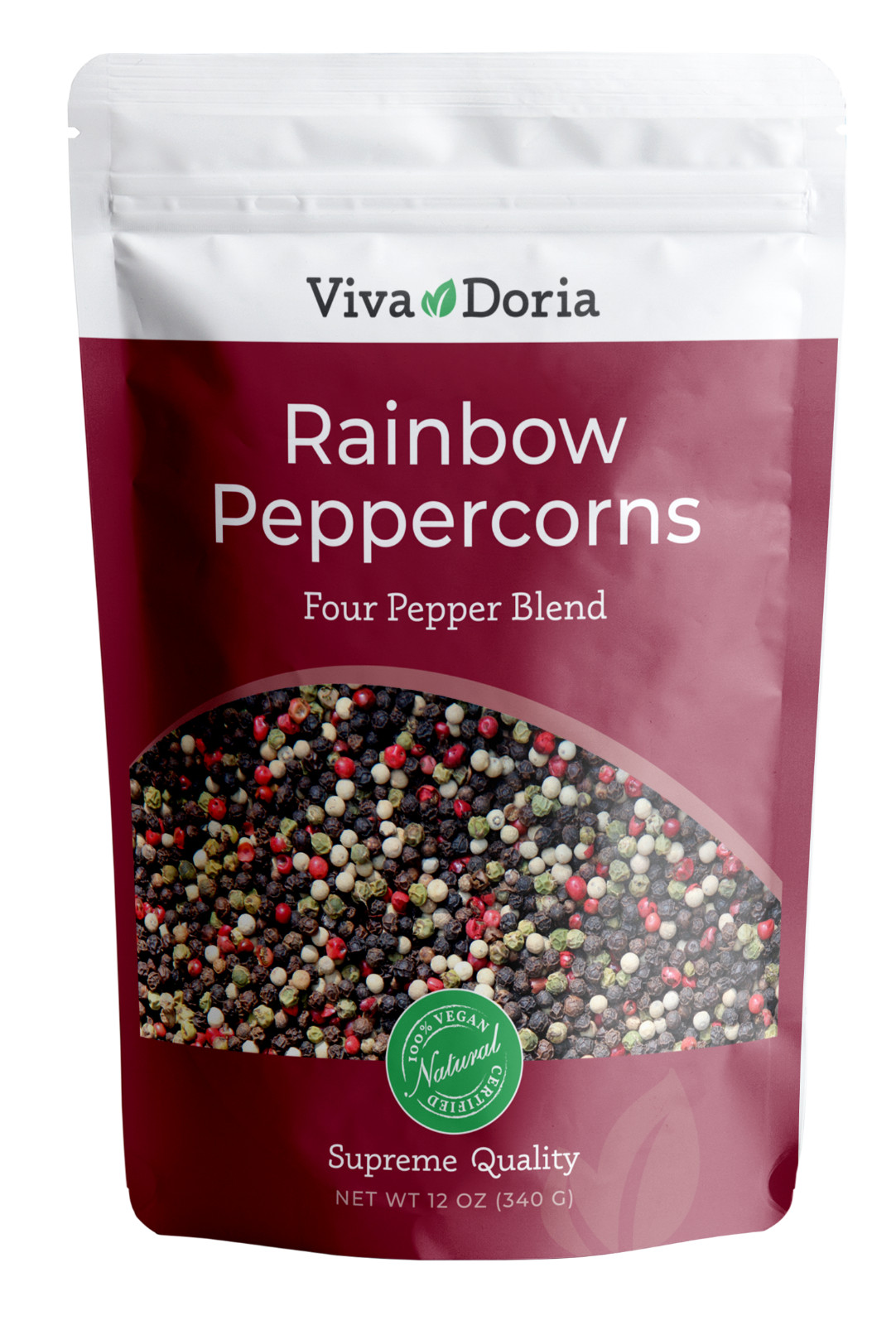 Viva Doria Rainbow Peppercorn, 12 oz - 4 Kind Whole Pepper Blend Viva Doria Rainbow Peppercorn, 12 oz - 4 Kind Whole Pepper Blend