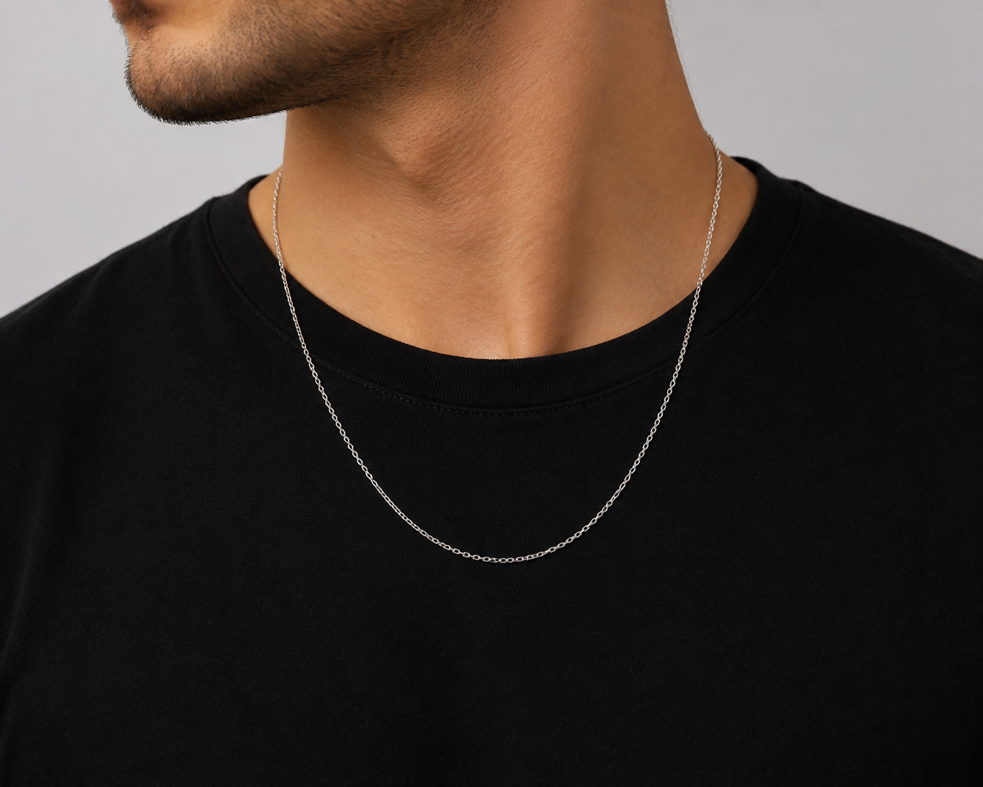 92.5 Sterling Silver Chain, 0.7mm Oval, 16\