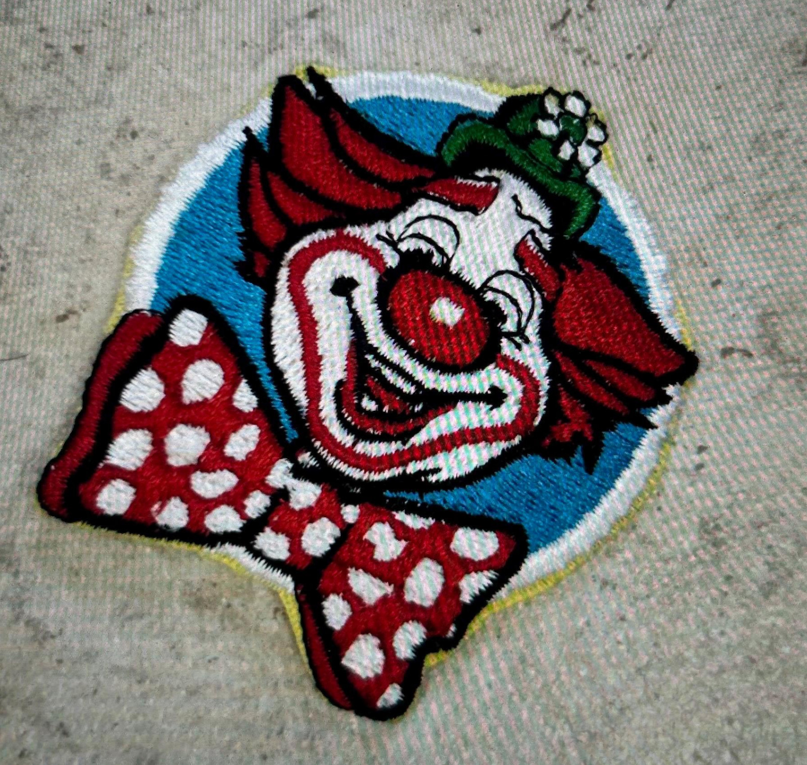VINTAGE 1970s - 1980s CREEPY CLOWN Embroidered Patch VINTAGE 1970s - 1980s CREEPY CLOWN Embroidered Patch