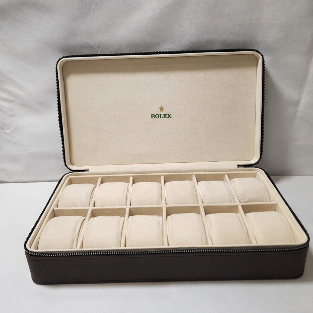 ROLEX BOX CASE HOLDER ORGANIZER STORAGE BROWN LEATHER ROLEX BOX CASE HOLDER ORGANIZER STORAGE BROWN LEATHER