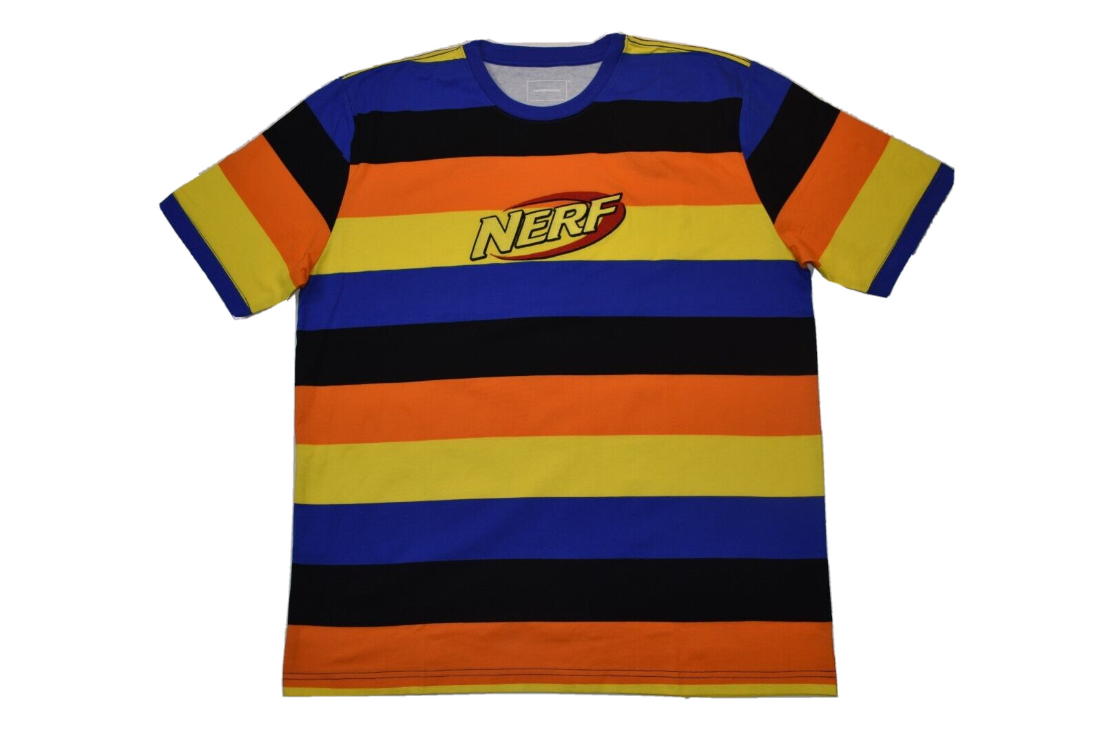 Dumbgood Mens Nerf Striped Embroidered Logo Shirt NWT XL