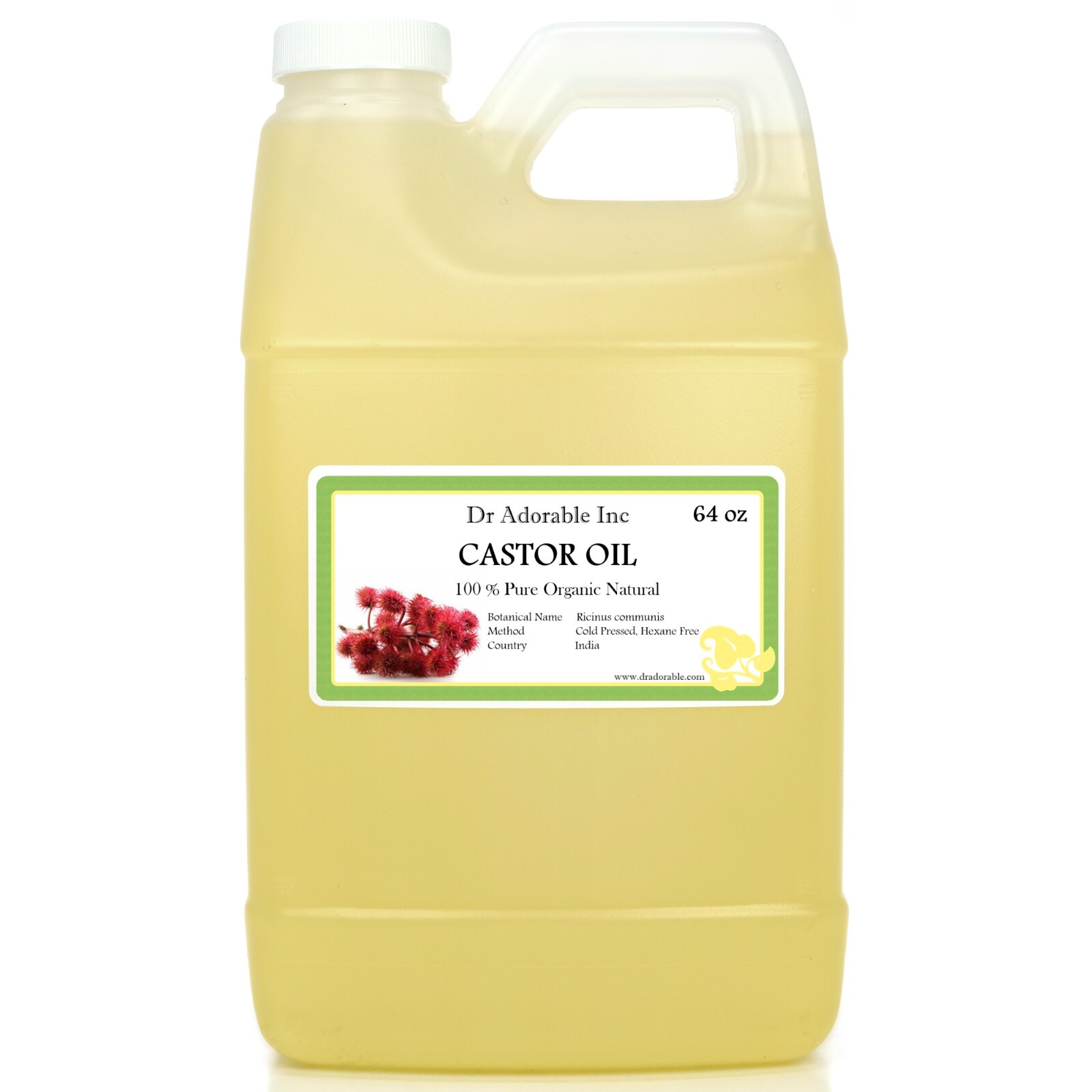 64 OZ/ HALF GALLON PREMIUM CASTOR OIL ORGANIC 100 % PURE SKIN BODY HAIR NAILS