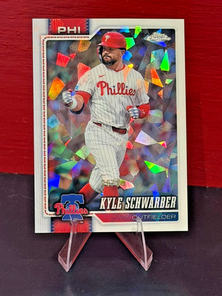2026 Topps Chrome Sapphire Kyle Schwarber White /30 #123 Philadelphia Phillies